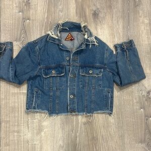 Vintage Style  Signature 8  Distressed Denim Jacket